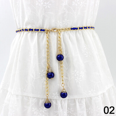 Augstas jostasvietas Zelta sudraba jostas sievietēm Modes jostasvietas Vispārpiemērota josta ballītēm Juvelierizstrādājumi Kleita Viduklis Metāla ķēdes jostas