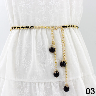 Augstas jostasvietas Zelta sudraba jostas sievietēm Modes jostasvietas Vispārpiemērota josta ballītēm Juvelierizstrādājumi Kleita Viduklis Metāla ķēdes jostas