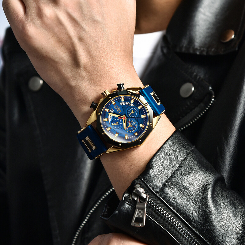 2024. gada LIGE jauni modes vīriešu pulksteņi Top zīmola luksusa silikona sporta pulkstenis vīriešu kvarca datuma pulkstenis ūdensizturīgs rokas pulkstenis hronogrāfs