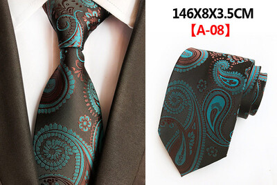 Modes vīriešu 8 cm formāla kaklasaite Bule Red Paisley ziedu žakarda kaklasaite sievietēm biznesa kāzu ballītei Gravata kaklasaites