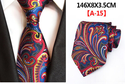 Modes vīriešu 8 cm formāla kaklasaite Bule Red Paisley ziedu žakarda kaklasaite sievietēm biznesa kāzu ballītei Gravata kaklasaites