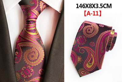 Modes vīriešu 8 cm formāla kaklasaite Bule Red Paisley ziedu žakarda kaklasaite sievietēm biznesa kāzu ballītei Gravata kaklasaites