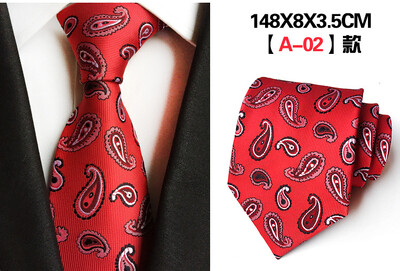 Modes vīriešu 8 cm formāla kaklasaite Bule Red Paisley ziedu žakarda kaklasaite sievietēm biznesa kāzu ballītei Gravata kaklasaites