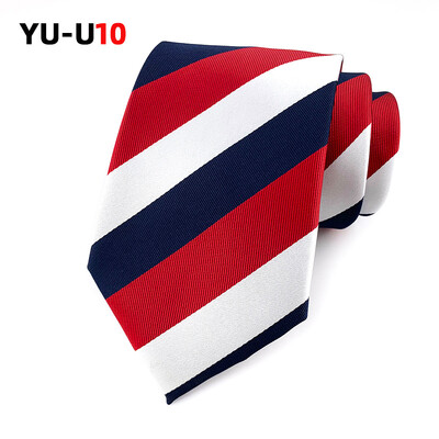 Jauns 8CM Corbatas Profesionālās kleitas kaklasaites Svītrains biznesa modes krekls vīriešu kaklasaite