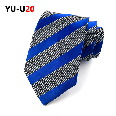 Jauns 8CM Corbatas Profesionālās kleitas kaklasaites Svītrains biznesa modes krekls vīriešu kaklasaite