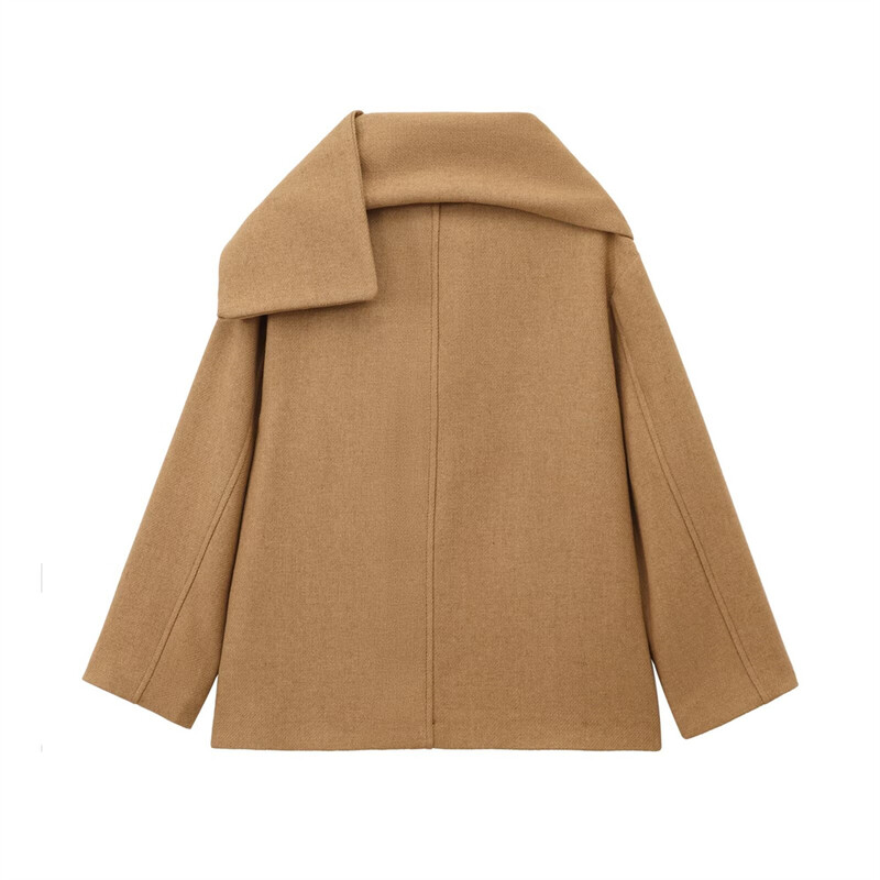 2024. gada RARF sieviešu brīvs ziemas jauna stila tenpy šalle, apaļš kakla mētelis ar garām piedurknēm