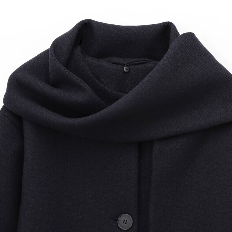 2024. gada RARF sieviešu brīvs ziemas jauna stila tenpy šalle, apaļš kakla mētelis ar garām piedurknēm