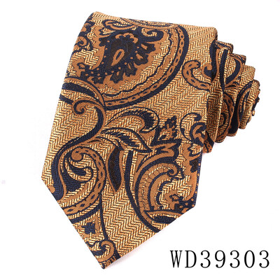 Vīriešu biznesa Paisley ziedu raksta kāzu poliestera kaklasaites klasiskās austās formālas uzvalka kaklasaites kāzām