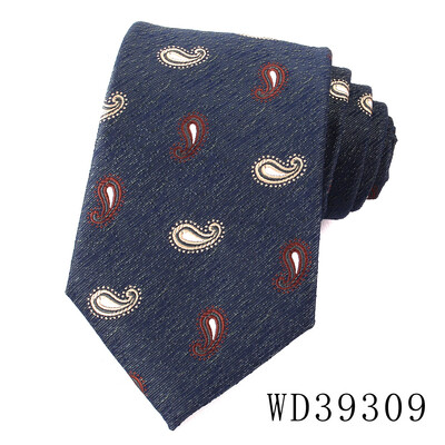 Vīriešu biznesa Paisley ziedu raksta kāzu poliestera kaklasaites klasiskās austās formālas uzvalka kaklasaites kāzām