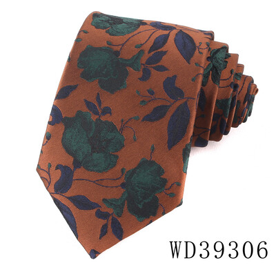 Vīriešu biznesa Paisley ziedu raksta kāzu poliestera kaklasaites klasiskās austās formālas uzvalka kaklasaites kāzām