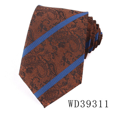 Vīriešu biznesa Paisley ziedu raksta kāzu poliestera kaklasaites klasiskās austās formālas uzvalka kaklasaites kāzām