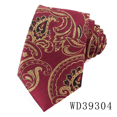 Vīriešu biznesa Paisley ziedu raksta kāzu poliestera kaklasaites klasiskās austās formālas uzvalka kaklasaites kāzām