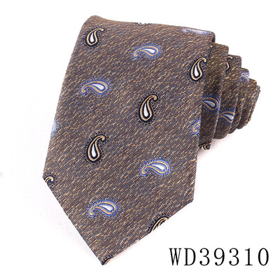 Vīriešu biznesa Paisley ziedu raksta kāzu poliestera kaklasaites klasiskās austās formālas uzvalka kaklasaites kāzām