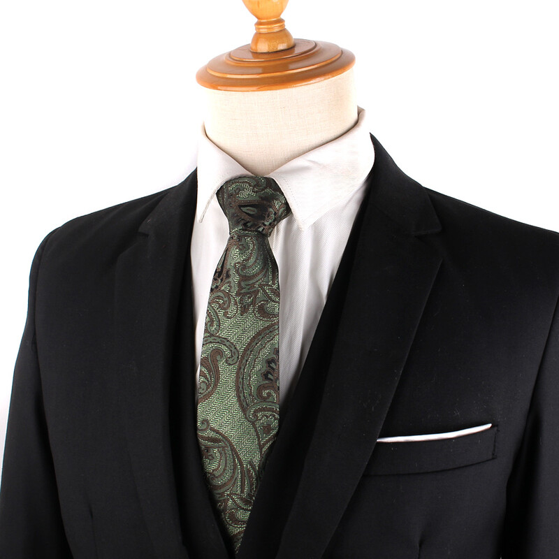 Vīriešu biznesa Paisley ziedu raksta kāzu poliestera kaklasaites klasiskās austās formālas uzvalka kaklasaites kāzām