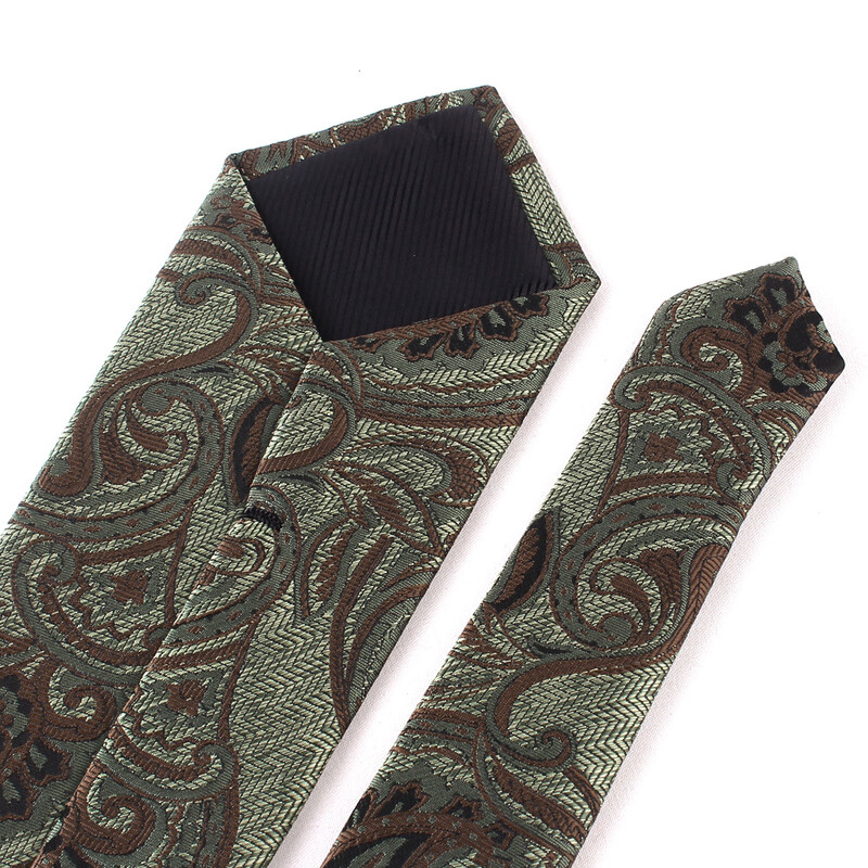 Vīriešu biznesa Paisley ziedu raksta kāzu poliestera kaklasaites klasiskās austās formālas uzvalka kaklasaites kāzām