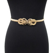 Pojasevi za žene Zlatno-srebrne haljine Elastični rastezljivi ženski pojasevi oko struka Metalni tanki pojasevi za ženske haljine Cinturones Pasek