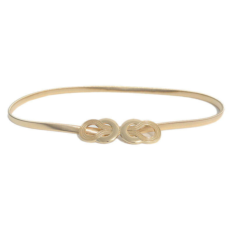 Pojasevi za žene Zlatno-srebrne haljine Elastični rastezljivi ženski pojasevi oko struka Metalni tanki pojasevi za ženske haljine Cinturones Pasek