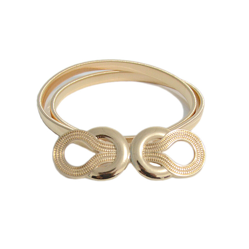 Pojasevi za žene Zlatno-srebrne haljine Elastični rastezljivi ženski pojasevi oko struka Metalni tanki pojasevi za ženske haljine Cinturones Pasek