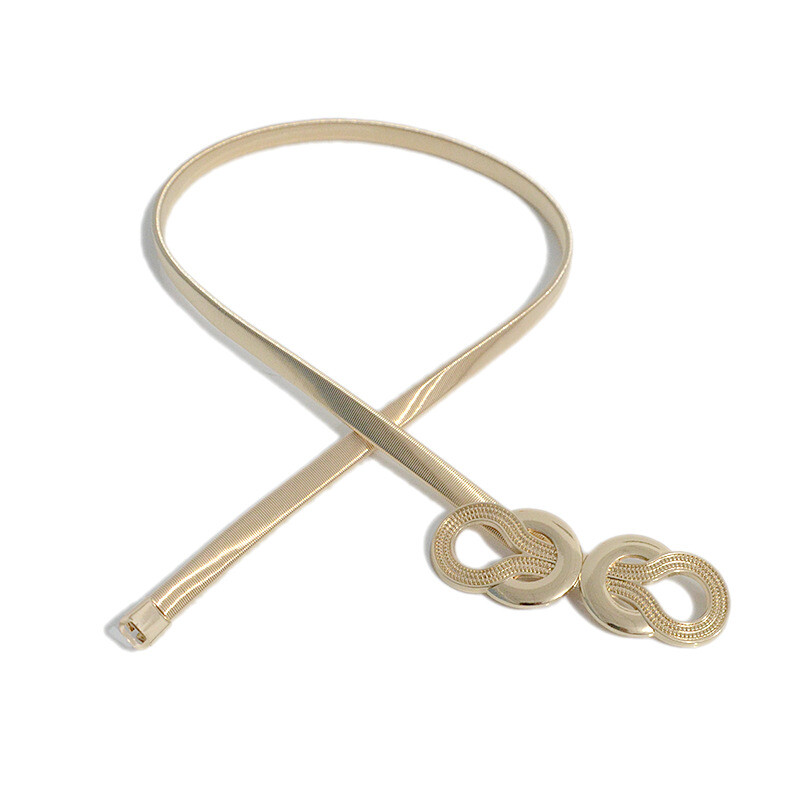 Pojasevi za žene Zlatno-srebrne haljine Elastični rastezljivi ženski pojasevi oko struka Metalni tanki pojasevi za ženske haljine Cinturones Pasek