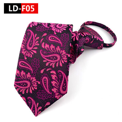 HUISHI раирани карирани щампи на вратовръзки за мъже Сватбено парти Мързелива вратовръзка с цип Модна бизнес вратовръзка Мъжки костюм Accessori Cravats