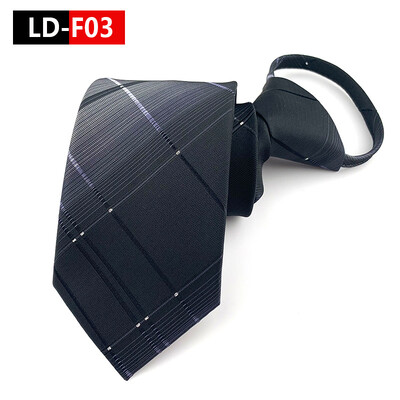 HUISHI раирани карирани щампи на вратовръзки за мъже Сватбено парти Мързелива вратовръзка с цип Модна бизнес вратовръзка Мъжки костюм Accessori Cravats
