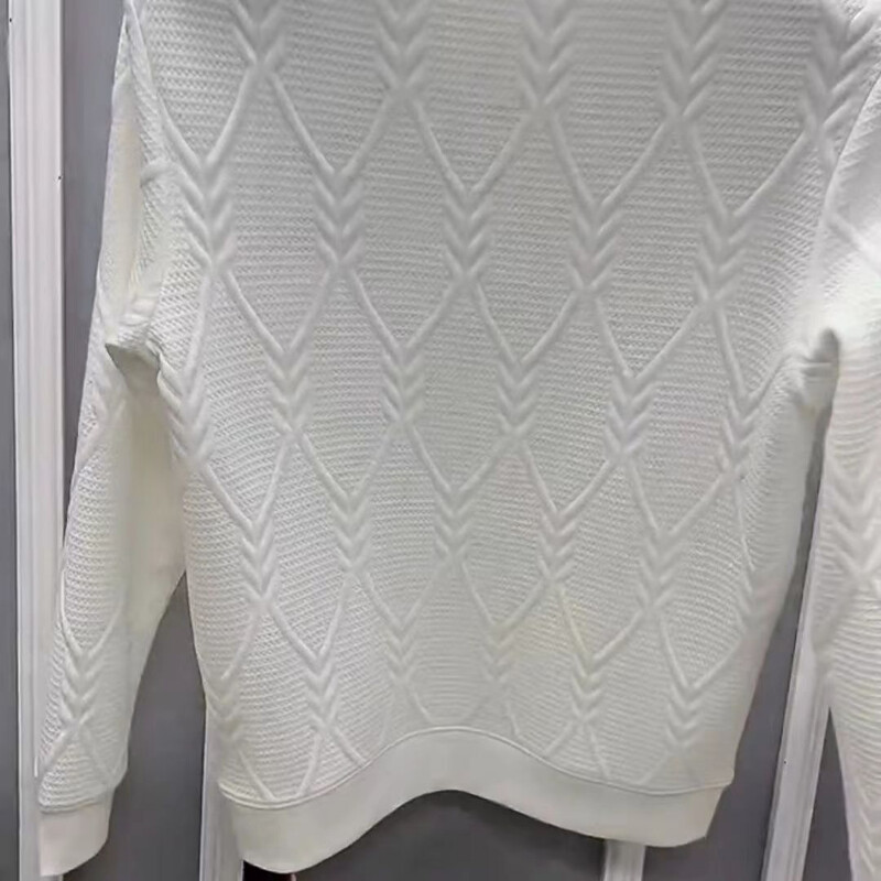 Есен Зима Мъжки пуловер с дълъг ръкав с дъно Корейски универсални основни тениски Модни нови жакардови плътни ежедневни плетени пуловери