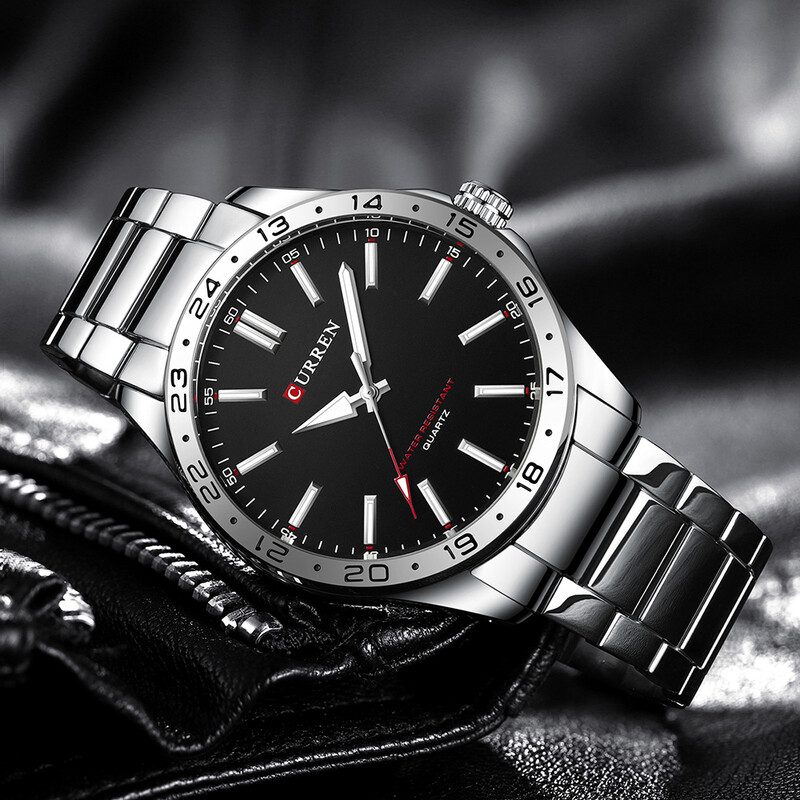 CURREN Muški modni ultratanki satovi Jednostavni muški poslovni kvarcni sat od nehrđajućeg čelika Ležerni sat za muškarce Relogio Masculino