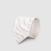 Muška kravata i rupčić Set za vjenčanje 7 cm kremasto bijele trodimenzionalne modne luksuzne kravate za muškarce