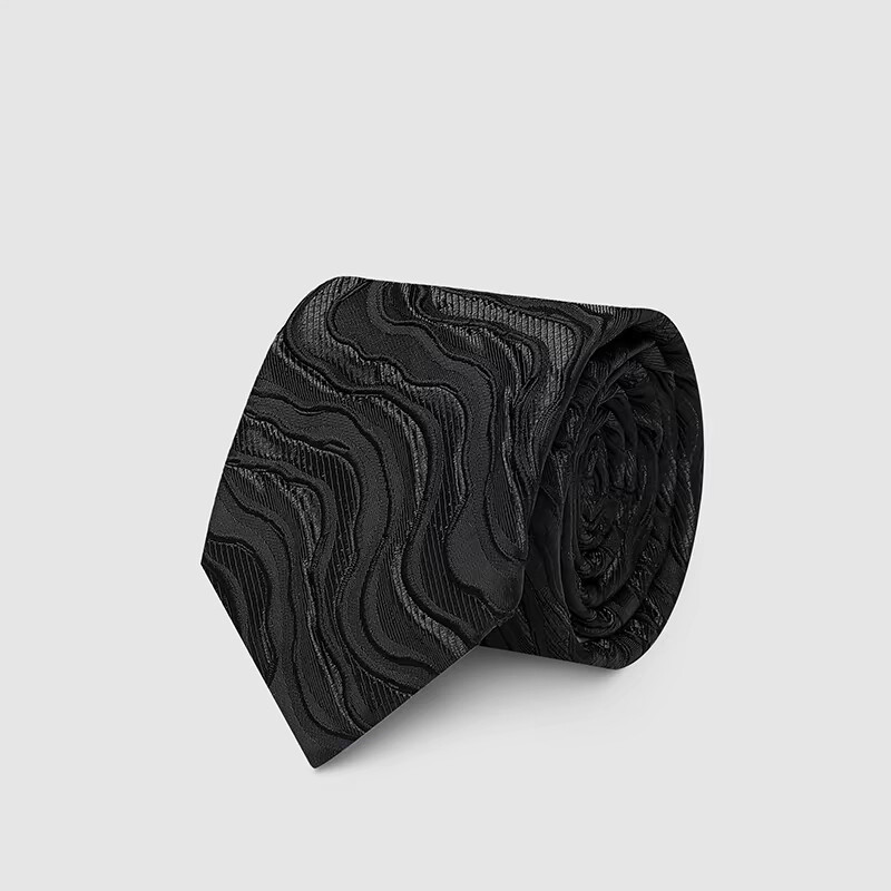 Muška kravata i rupčić Set za vjenčanje 7 cm kremasto bijele trodimenzionalne modne luksuzne kravate za muškarce