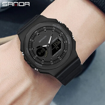 SANDA 6016 Ρολόγια Military Waterproof Date Ηλεκτρονικό ρολόι για αγόρι κορίτσι Relogio Masculino Outdoor Sports Ρολόγια Ανδρικά LED Digita