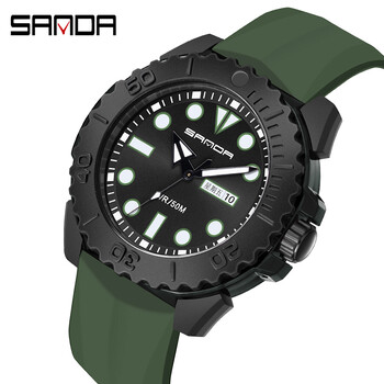 Fashion Sanda Κορυφαία μάρκα Sport Military ρολόι για άνδρες Quartz Movement Casual 50bar αδιάβροχο ρολόι χειρός Relogio Masculino