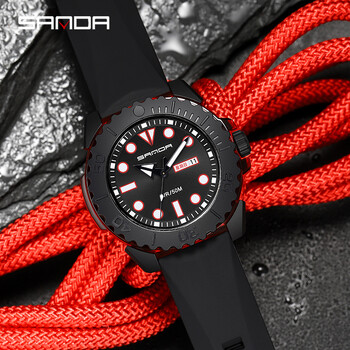 Fashion Sanda Κορυφαία μάρκα Sport Military ρολόι για άνδρες Quartz Movement Casual 50bar αδιάβροχο ρολόι χειρός Relogio Masculino