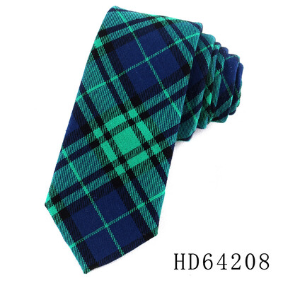 Zīmola kaklasaites vīriešiem 100% kokvilnas vīriešu kaklasaite, šaura, rūtaina kaklasaite vīriešiem.