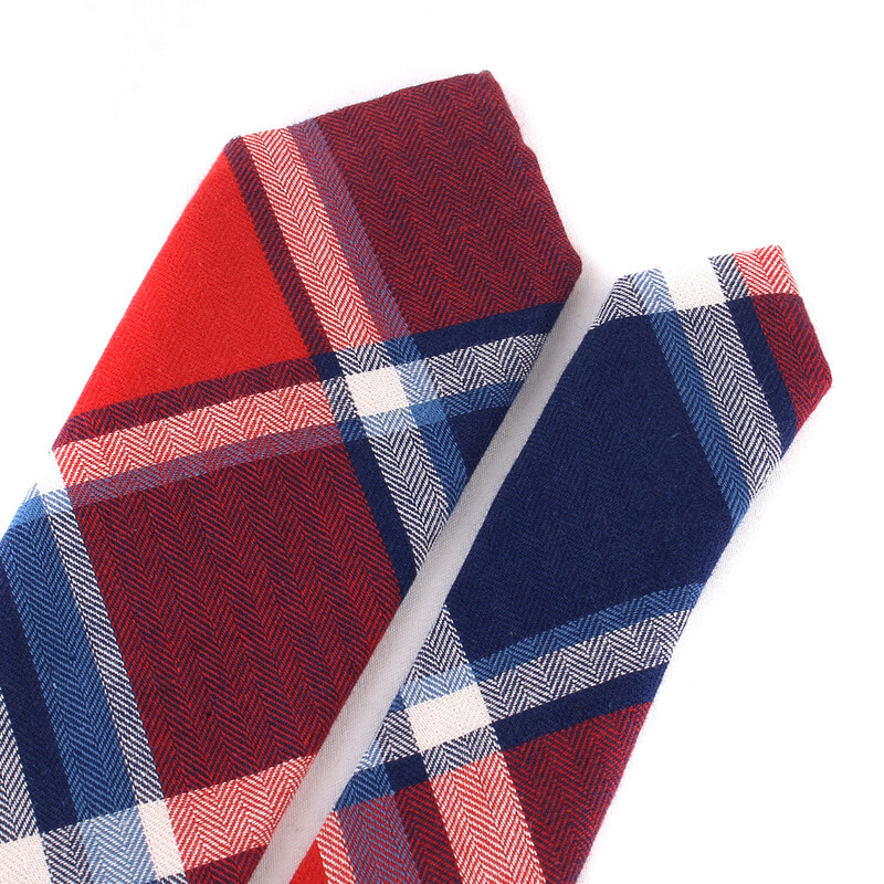 Zīmola kaklasaites vīriešiem 100% kokvilnas vīriešu kaklasaite, šaura, rūtaina kaklasaite vīriešiem.