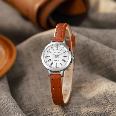 Vienkāršs romiešu romiešu mazās ciparnīcas kvarca sieta siksnas pulkstenis