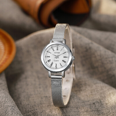 Vienkāršs romiešu romiešu mazās ciparnīcas kvarca sieta siksnas pulkstenis