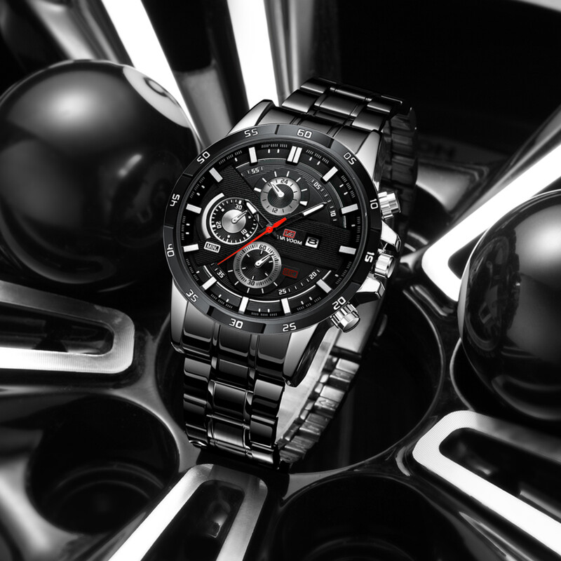 Labākais vīriešu pulkstenis, sporta stils, 46 mm, liels ādas sacīkšu stils ikdienas modes oriģināls, melnā rozā zelta kalendāra kvarca pulkstenis Relogio