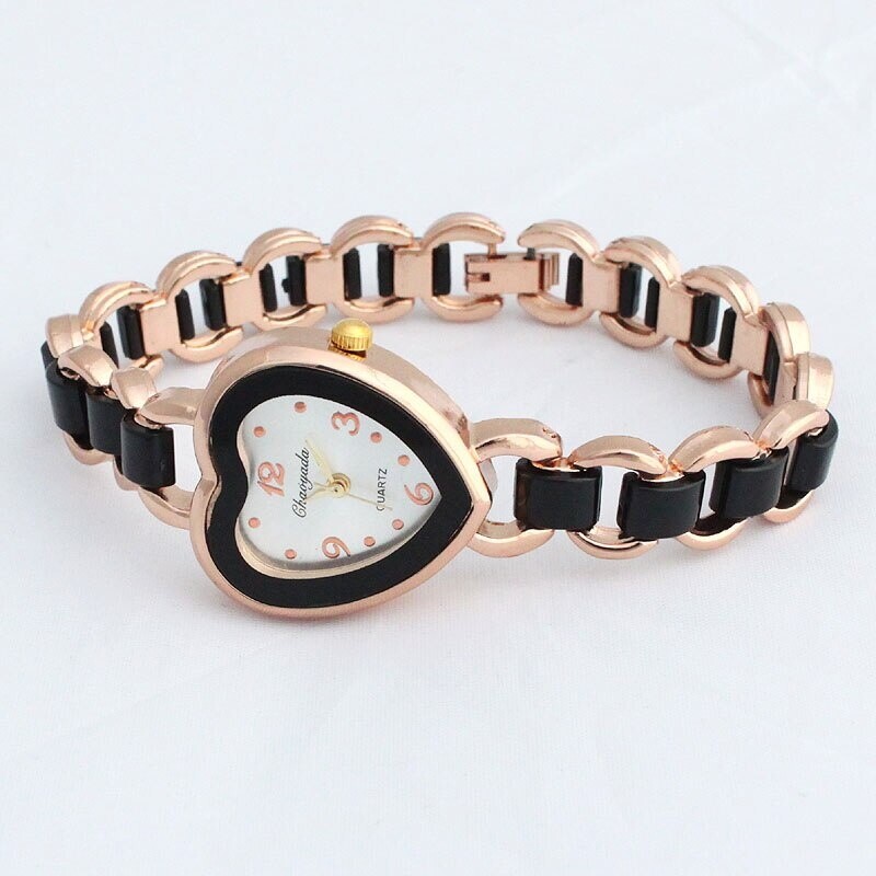 Popularni ležerni ženski ženski satovi Djevojački sat u obliku srca Narukvica Luksuzna haljina Kvarcni modni ručni sat
