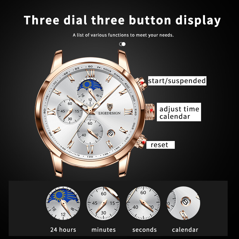 Jauni vīriešu pulksteņi LIGE Top zīmola luksusa vīriešu rokas pulkstenis ādas kvarca pulkstenis sporta ūdensizturīgs vīriešu pulkstenis Relogio Masculino+Box