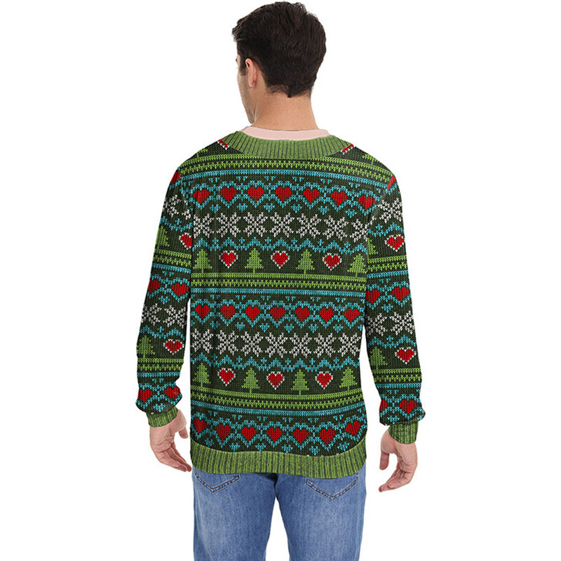 Bărbați, femei, hanorac de Crăciun lipicios, 3D, imprimeu amuzant, de revelion, petrecere de vacanță, pulover, pulover, unisex, pulover de Crăciun urât