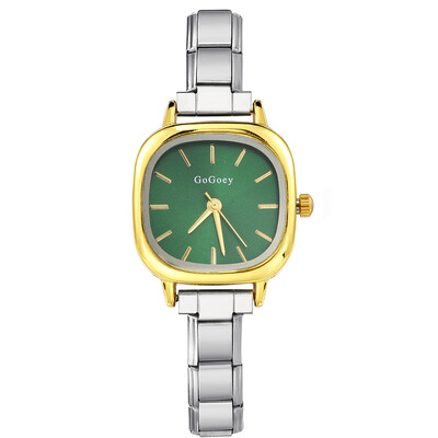 Elegantni dizajn Minimalistički Ženski Muški Kvadratni Kvarcni sat Remen od nehrđajućeg čelika Modni rođendanski dnevni savršeni poklon