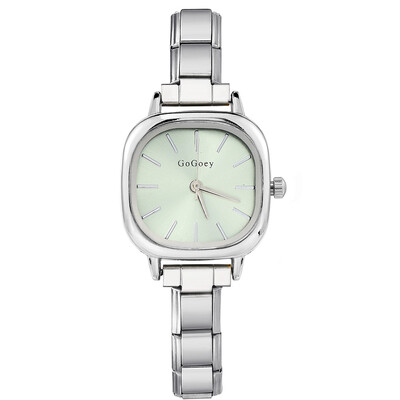 Elegantni dizajn Minimalistički Ženski Muški Kvadratni Kvarcni sat Remen od nehrđajućeg čelika Modni rođendanski dnevni savršeni poklon