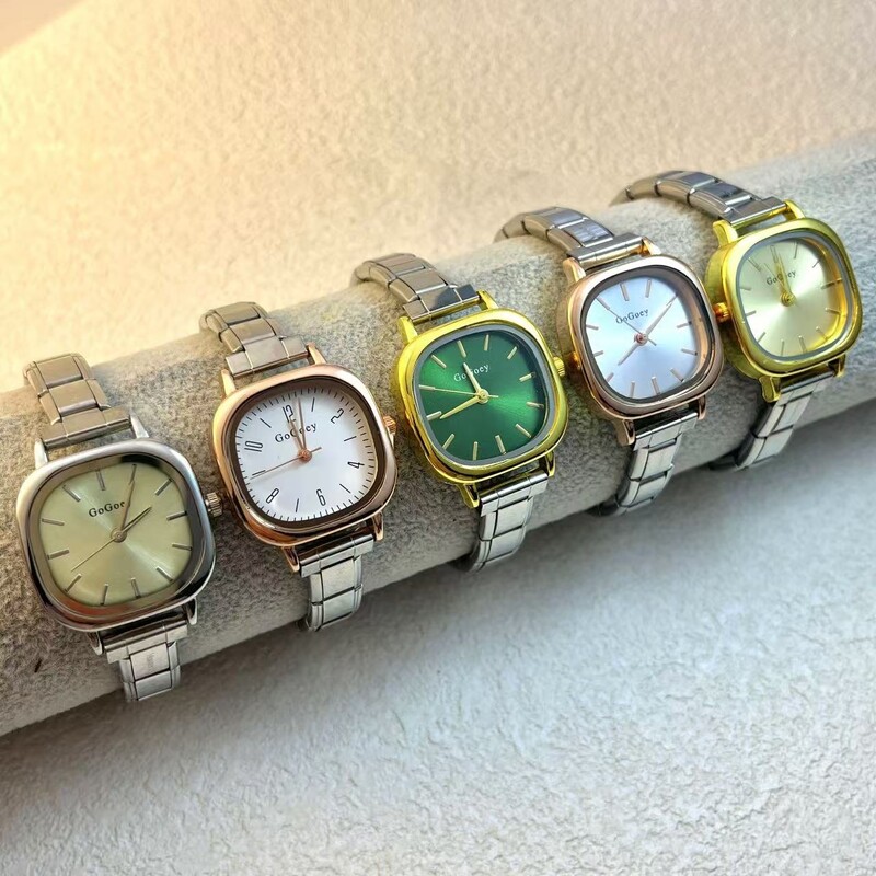 Elegantni dizajn Minimalistički Ženski Muški Kvadratni Kvarcni sat Remen od nehrđajućeg čelika Modni rođendanski dnevni savršeni poklon