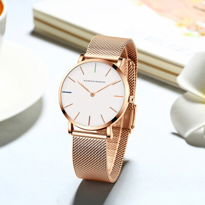 Ceasuri de damă de top brand Dropshipping Japonia cu mișcare cuarț 36 mm aur roz, rezistent la apă, la modă, nordic, minimalist, ceasuri de damă