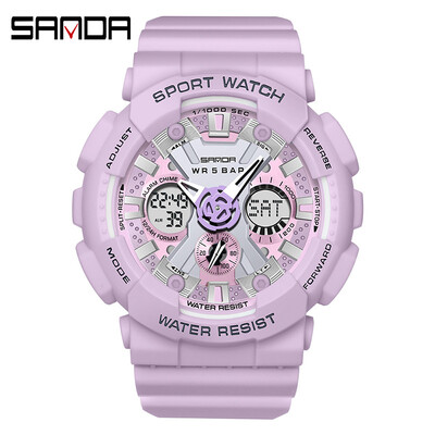 Ceas de sport pentru femei și bărbați, cu afișaj dublu, 50 m, ceas digital de mână, rezistent la apă, pentru bărbați, femei, ceas relogio feminino de înaltă calitate 2024