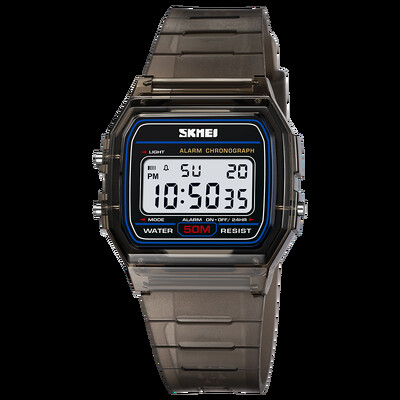 SKMEI Youthful Vigor Noua curea transparenta din TPU Ceas de mana pentru dama Afisaj cu lumina din spate Cronometru Ceasuri digitale pentru femei reloj mujer