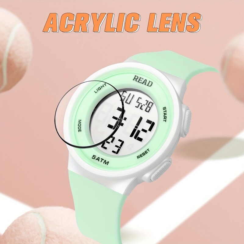 Satovi za žene, modni sat s LED zaslonom visoke razlučivosti, vodootporan višenamjenski elektronski digitalni sat