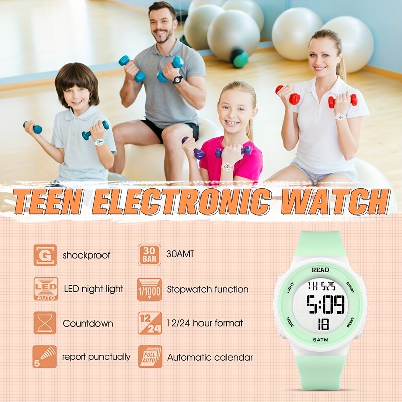 Satovi za žene, modni sat s LED zaslonom visoke razlučivosti, vodootporan višenamjenski elektronski digitalni sat