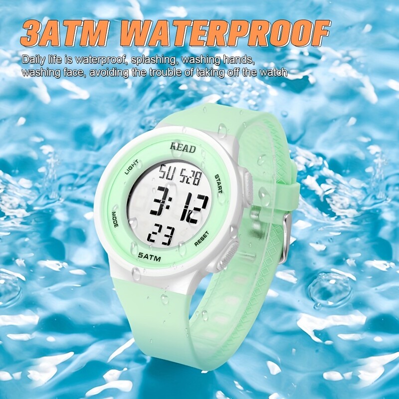 Satovi za žene, modni sat s LED zaslonom visoke razlučivosti, vodootporan višenamjenski elektronski digitalni sat