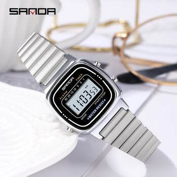 SANDA Fashion Gifts Δώρα Ψηφιακό ρολόι LED για αγόρια Γυναικείο αθλητικό ρολόι Χρονόμετρο Αδιάβροχο μικρό καντράν Απλά Μαθητικά Ρολόγια χειρός